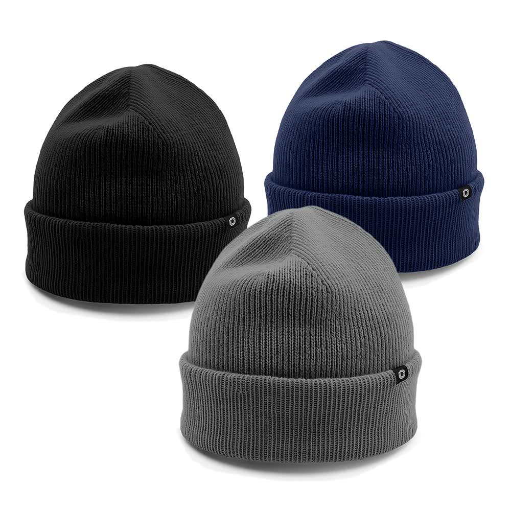Dalix Beanie (3 Pack) in Black, Asphalt Gray, and Navy Blue