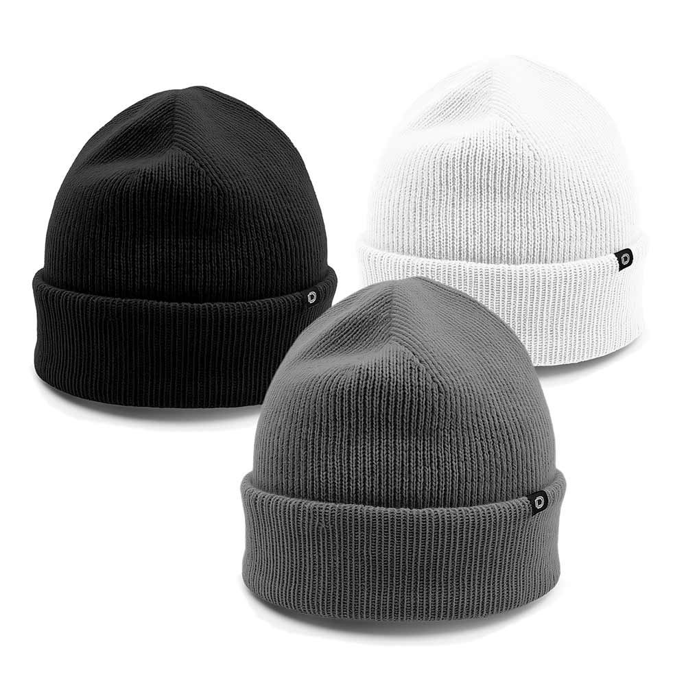 Dalix Beanie (3 Pack) in Black, Asphalt Gray, and White
