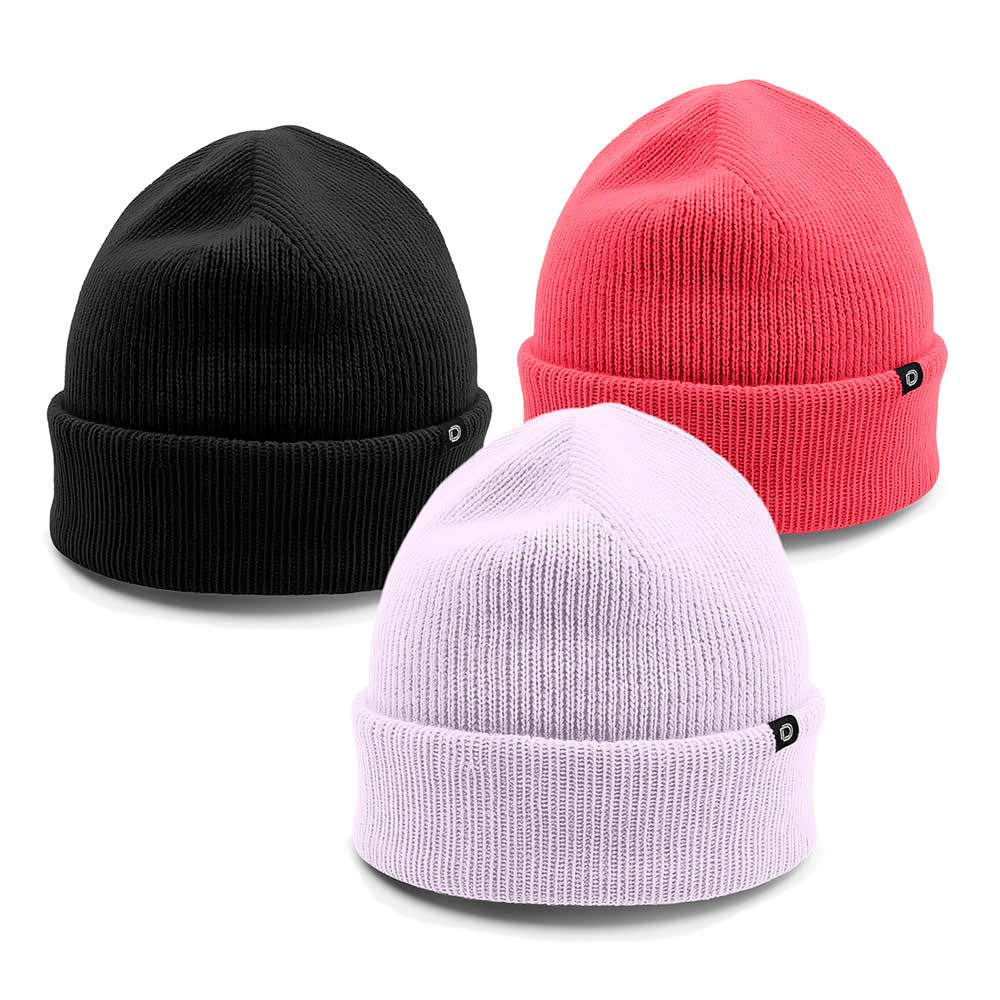 Dalix Beanie (3 Pack) in Black, Lavender, and Neon Pink