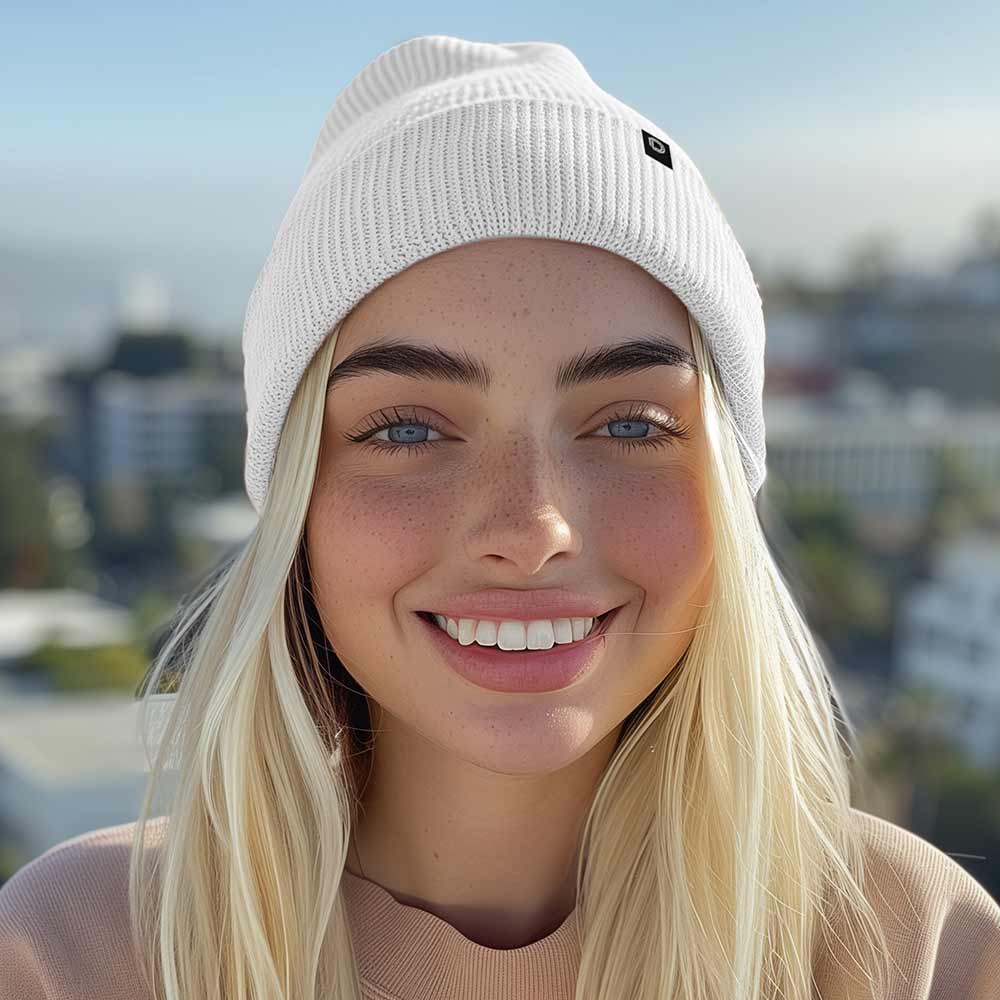 Dalix Beanie (3 Pack) in Black, Pink Camo, and White