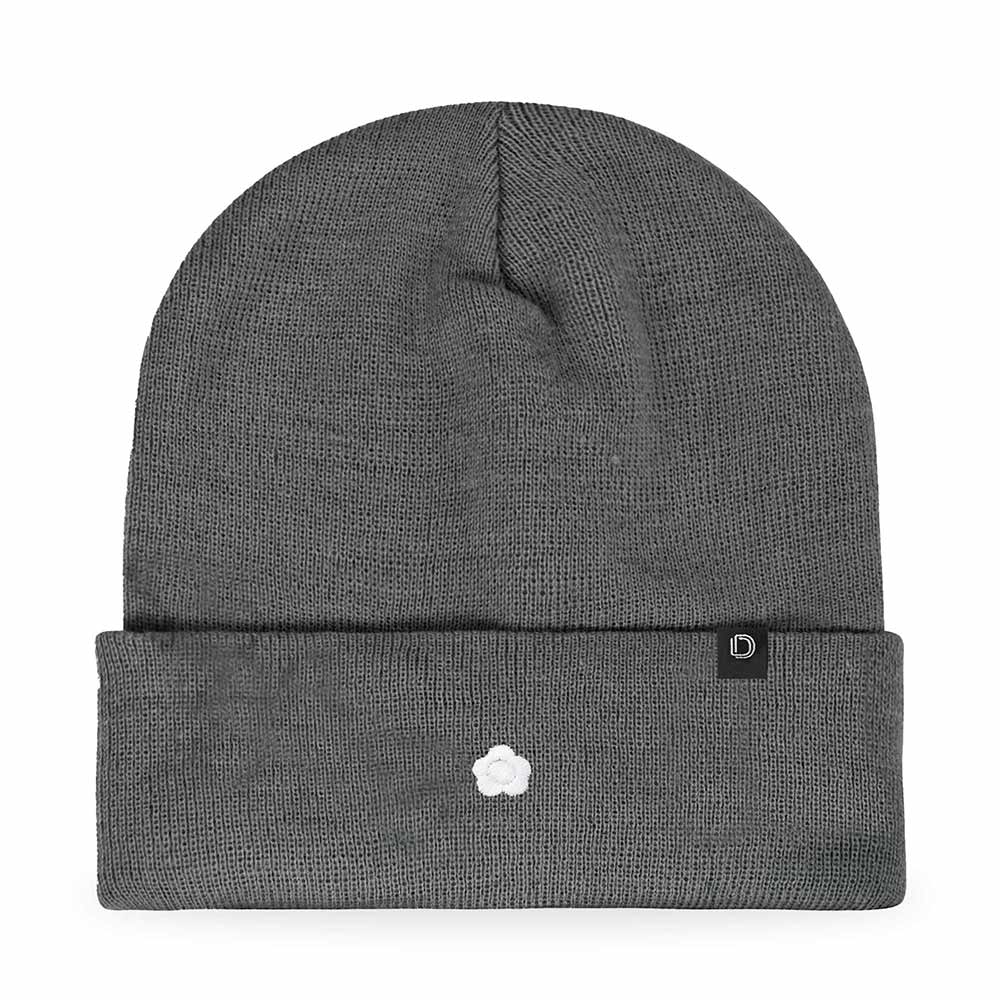 Dalix Lil Flower Embroidered Beanie Warm Winter Knit Hat Women in Baby Blue