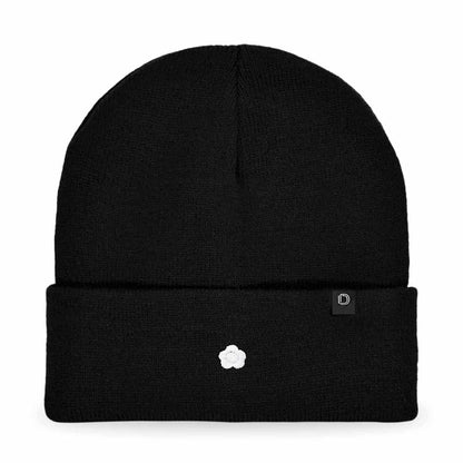 Dalix Lil Flower Embroidered Beanie Warm Winter Knit Hat Women in Brown