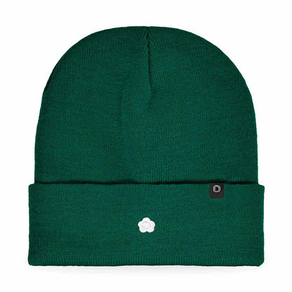 Dalix Lil Flower Embroidered Beanie Warm Winter Knit Hat Women in Maroon