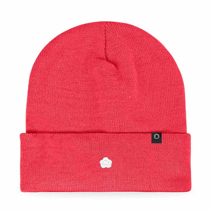 Dalix Lil Flower Embroidered Beanie Warm Winter Knit Hat Women in Pink