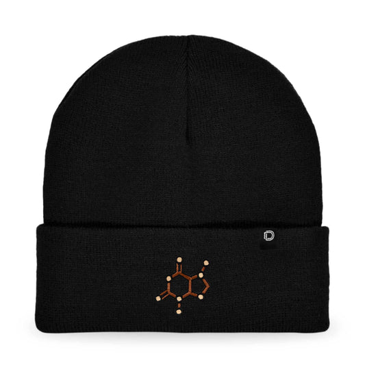 Dalix Chocolate Molecule Beanie CapDalix Chocolate Molecule Embroidered Beanie Hat Knit Cozy Cap Cold Weather Mens in Black