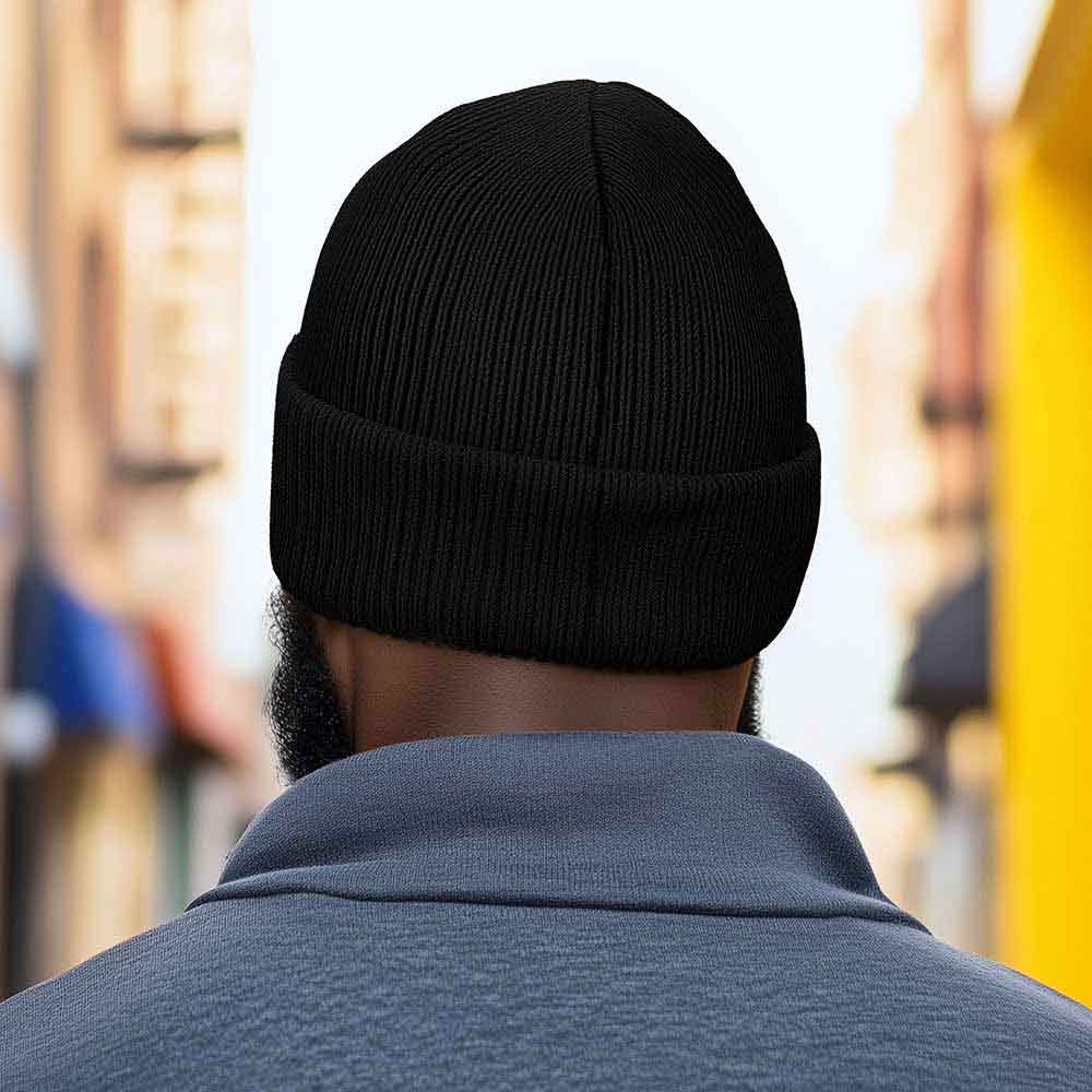 Dalix Pigeon Embroidered Beanie Warm Winter Cap Knit Hat Mens in Black