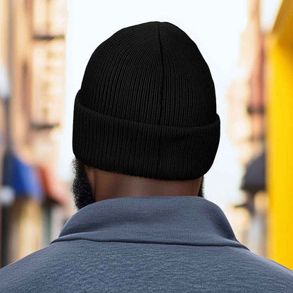 Dalix Pigeon Embroidered Beanie Warm Winter Cap Knit Hat Mens in Black
