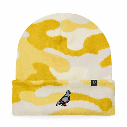 Dalix Pigeon Embroidered Beanie Warm Winter Cap Knit Hat Mens in Lavender