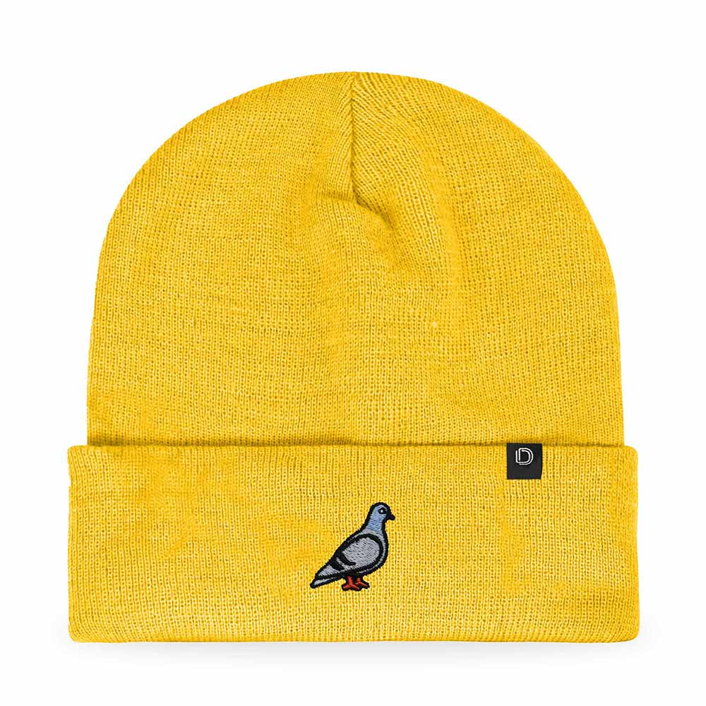 Dalix Pigeon Embroidered Beanie Warm Winter Cap Knit Hat Mens in Green