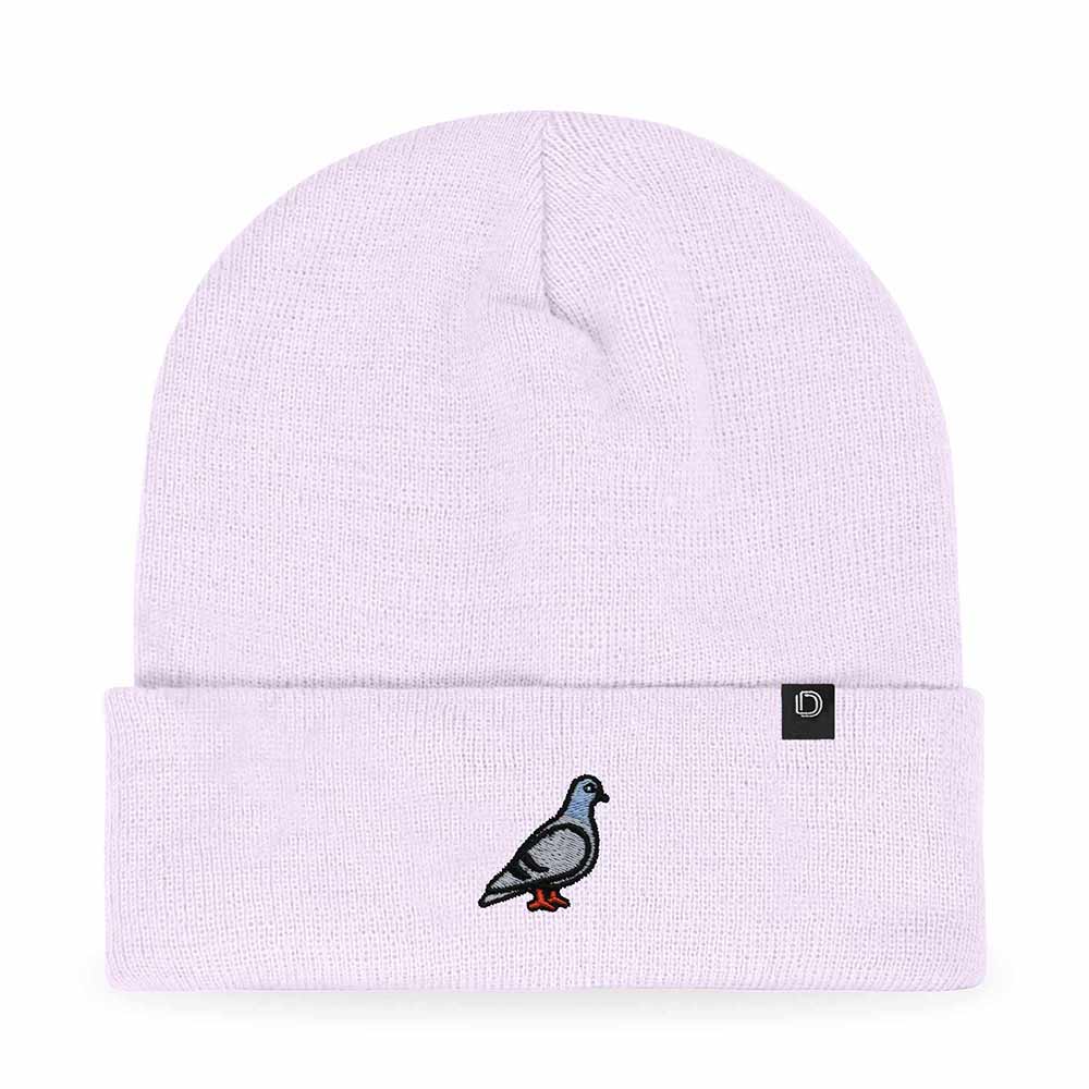 Dalix Pigeon Embroidered Beanie Warm Winter Cap Knit Hat Mens in Light Green