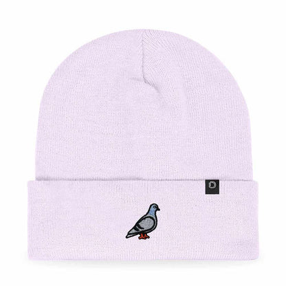 Dalix Pigeon Embroidered Beanie Warm Winter Cap Knit Hat Mens in Light Green