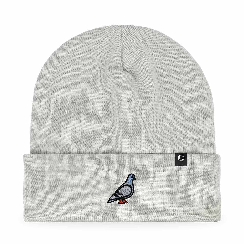 Dalix Pigeon Embroidered Beanie Warm Winter Cap Knit Hat Mens in Maroon