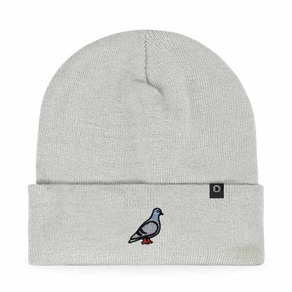 Dalix Pigeon Embroidered Beanie Warm Winter Cap Knit Hat Mens in Maroon