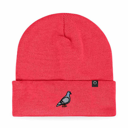 Dalix Pigeon Embroidered Beanie Warm Winter Cap Knit Hat Mens in Olive