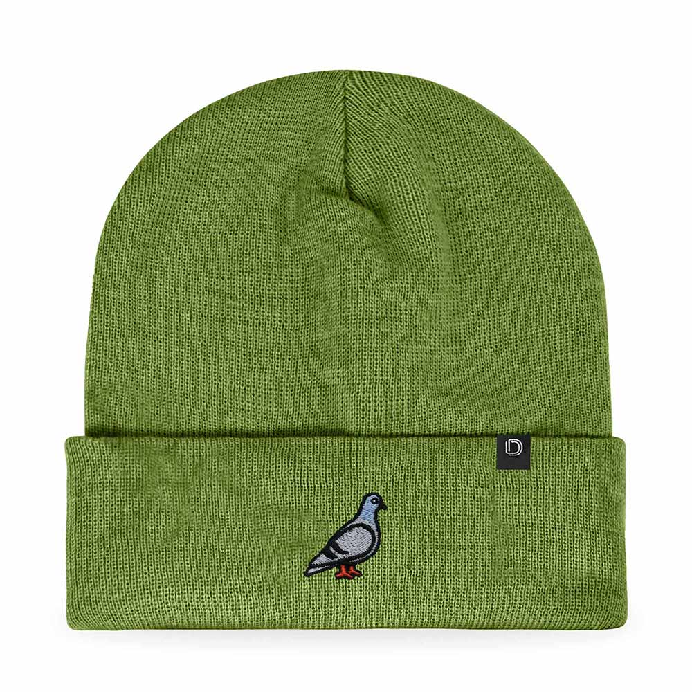 Dalix Pigeon Embroidered Beanie Warm Winter Cap Knit Hat Mens in Pink