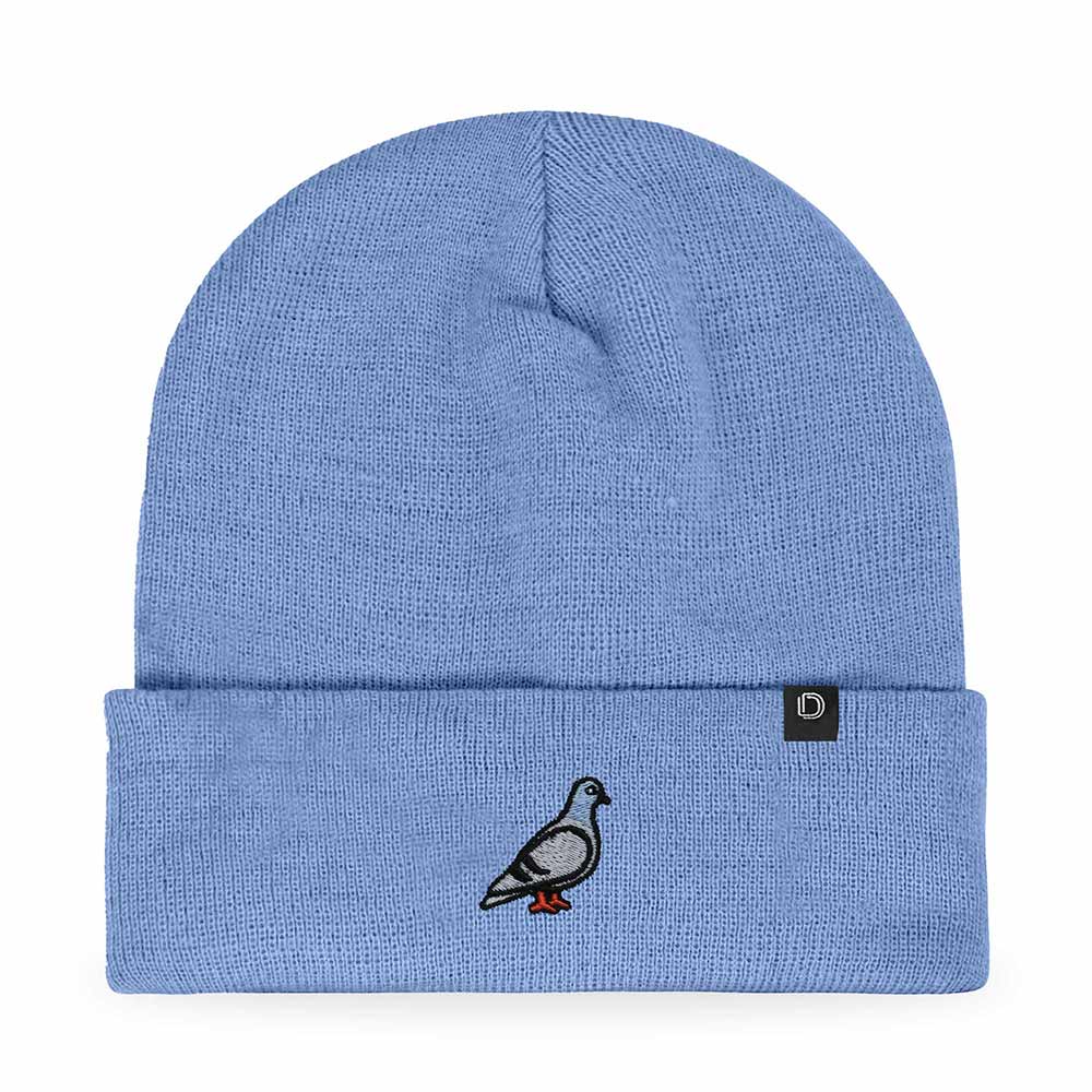 Dalix Pigeon Embroidered Beanie Warm Winter Cap Knit Hat Mens in Pink
