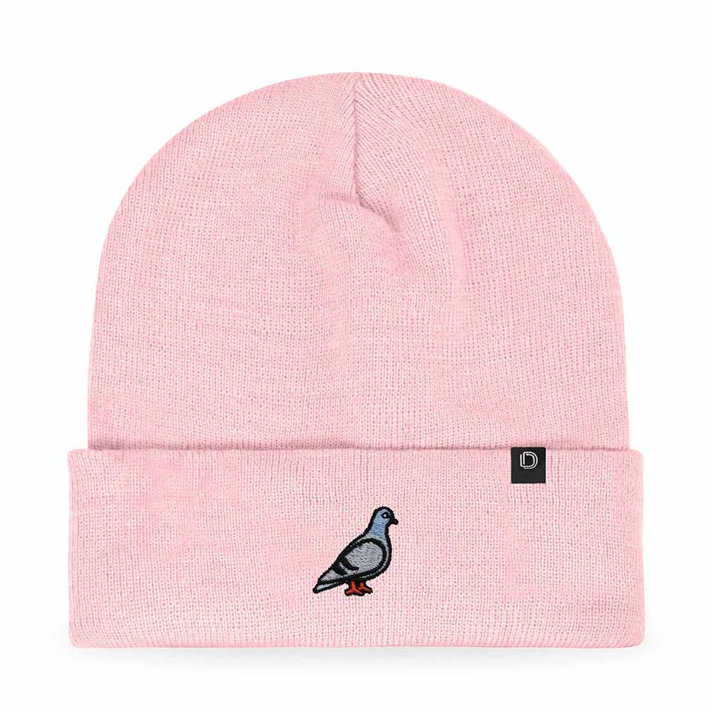 Dalix Pigeon Embroidered Beanie Warm Winter Cap Knit Hat Mens in Purple