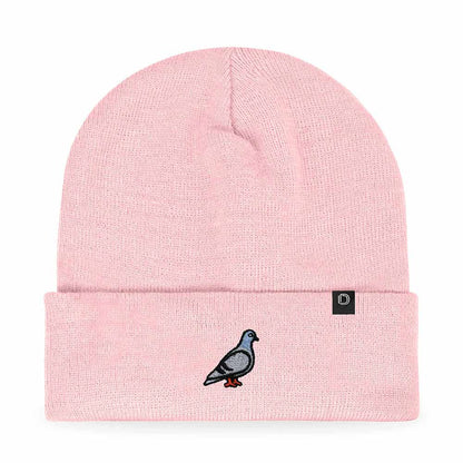 Dalix Pigeon Embroidered Beanie Warm Winter Cap Knit Hat Mens in Purple