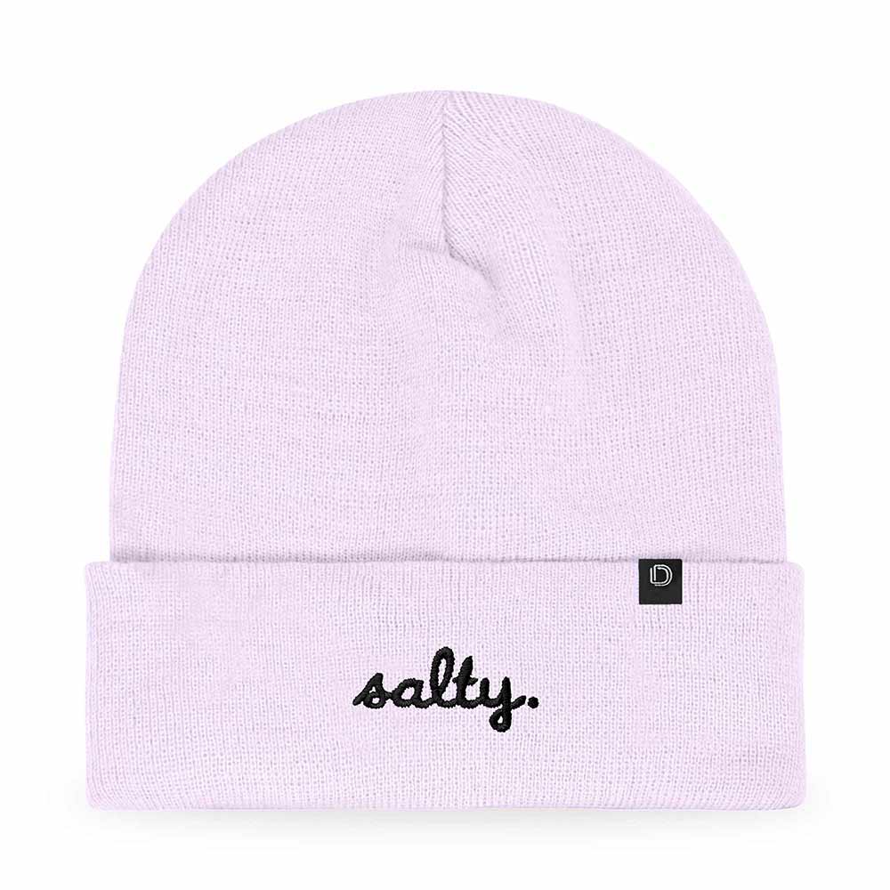 Dalix Salty Embroidered Beanie Warm Winter Knit Hat Women in Maroon