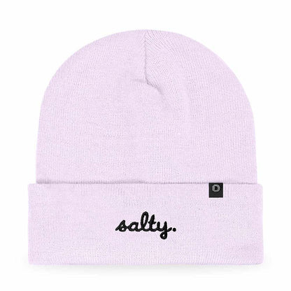 Dalix Salty Embroidered Beanie Warm Winter Knit Hat Women in Maroon