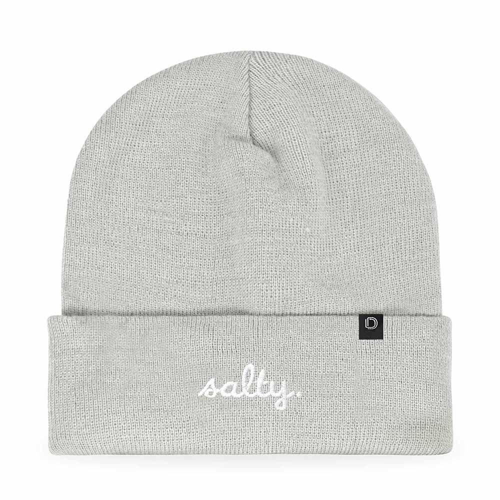 Dalix Salty Embroidered Beanie Warm Winter Knit Hat Women in Navy Blue