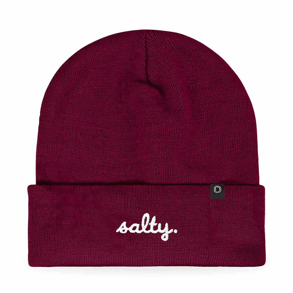 Dalix Salty Embroidered Beanie Warm Winter Knit Hat Women in Neon Pink