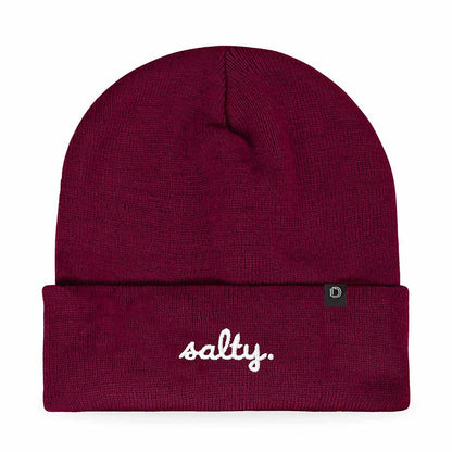 Dalix Salty Embroidered Beanie Warm Winter Knit Hat Women in Neon Pink