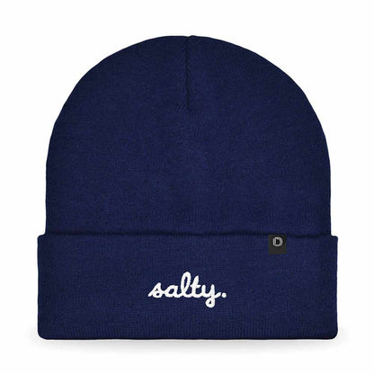 Dalix Salty Embroidered Beanie Warm Winter Knit Hat Women in Neon Yellow