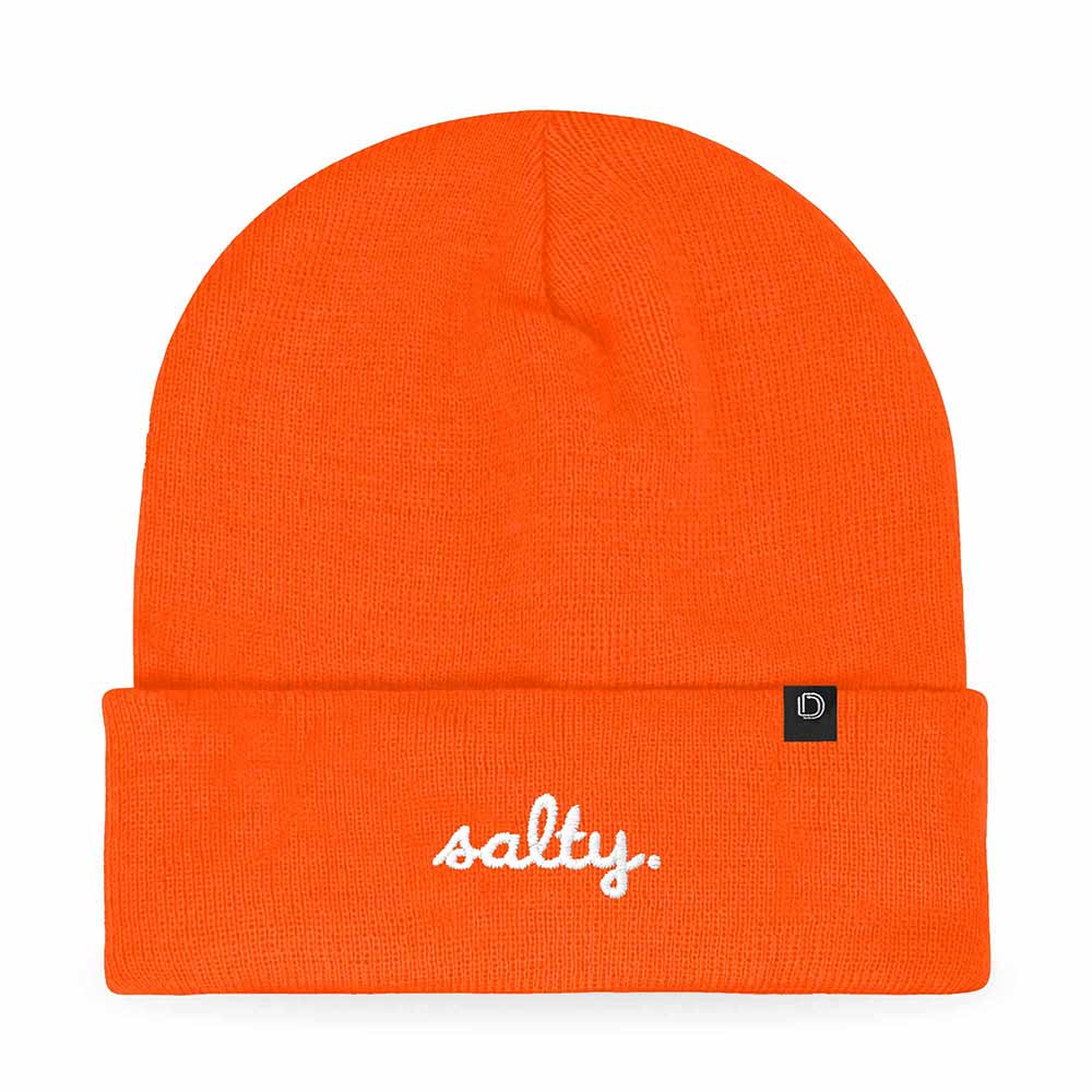 Dalix Salty Embroidered Beanie Warm Winter Knit Hat Women in Olive