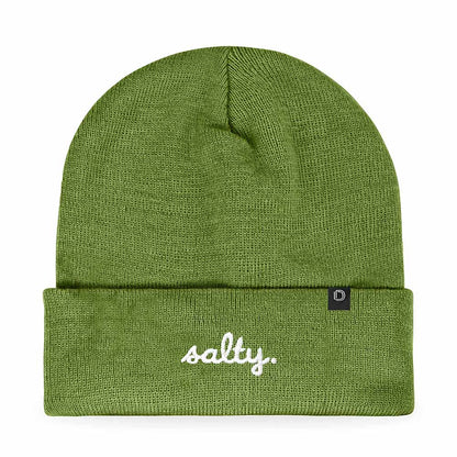 Dalix Salty Embroidered Beanie Warm Winter Knit Hat Women in Pink