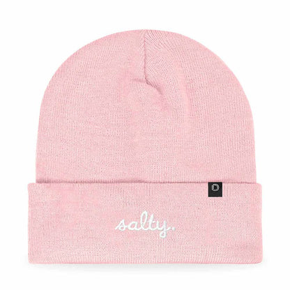 Dalix Salty Embroidered Beanie Warm Winter Knit Hat Women in Red