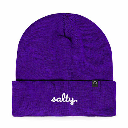 Dalix Salty Embroidered Beanie Warm Winter Knit Hat Women in Yellow