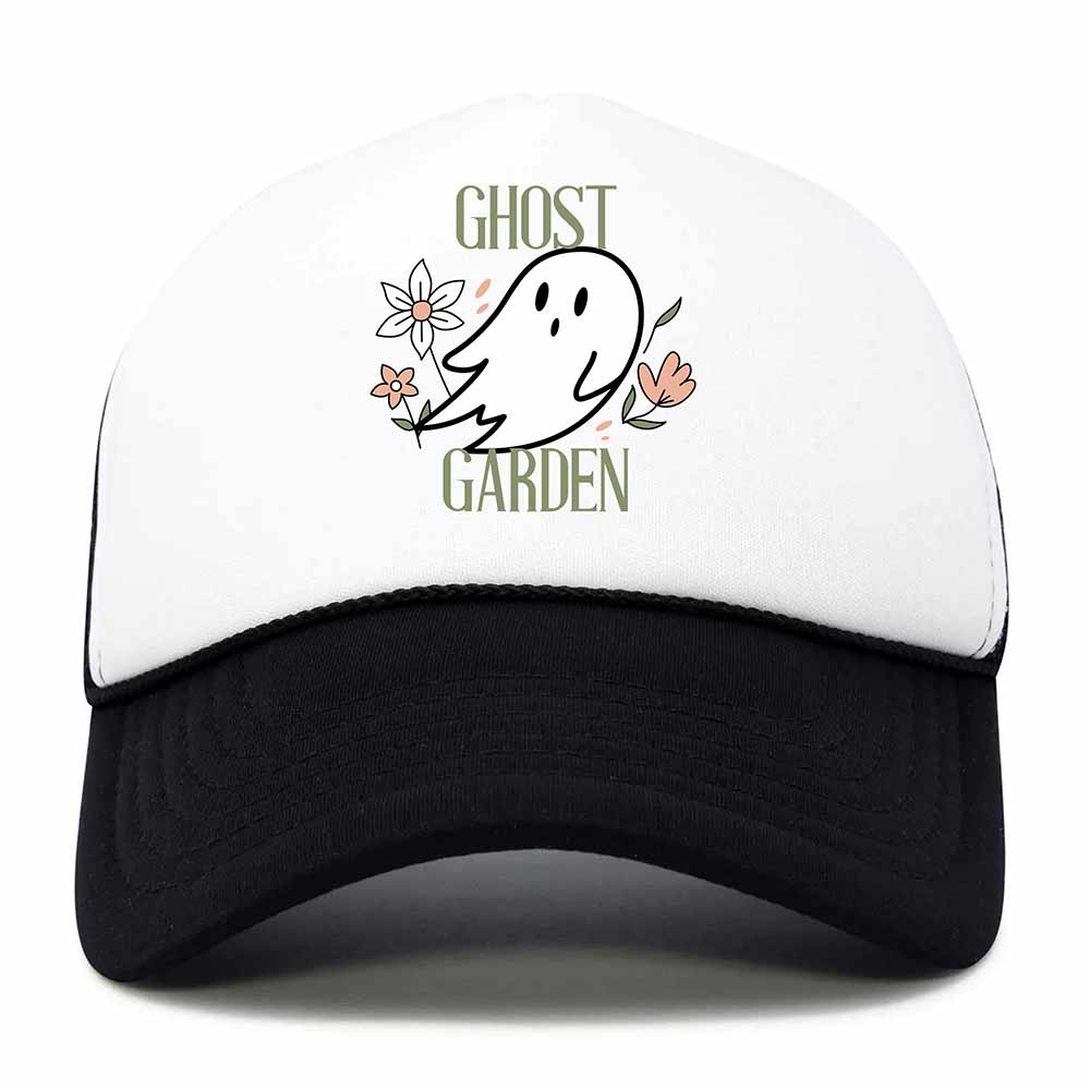 Dalix Ghost Garden Snapback Trucker Hat Women Floral Mesh Cap