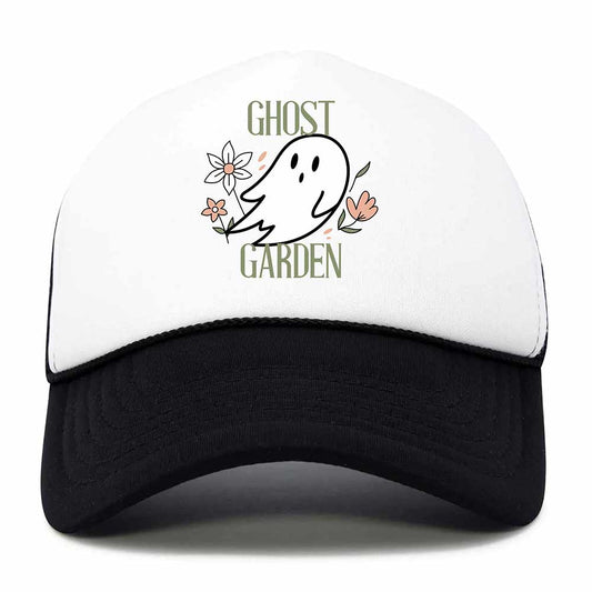 Dalix Ghost Garden Snapback Trucker Hat Women Floral Mesh Cap