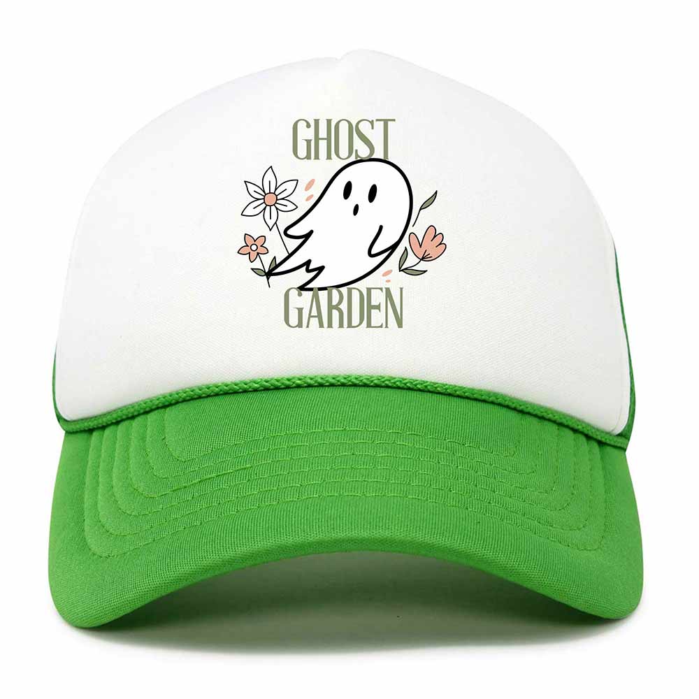 Dalix Ghost Garden Snapback Trucker Hat Women Floral Mesh Cap