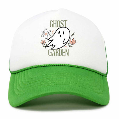 Dalix Ghost Garden Snapback Trucker Hat Women Floral Mesh Cap