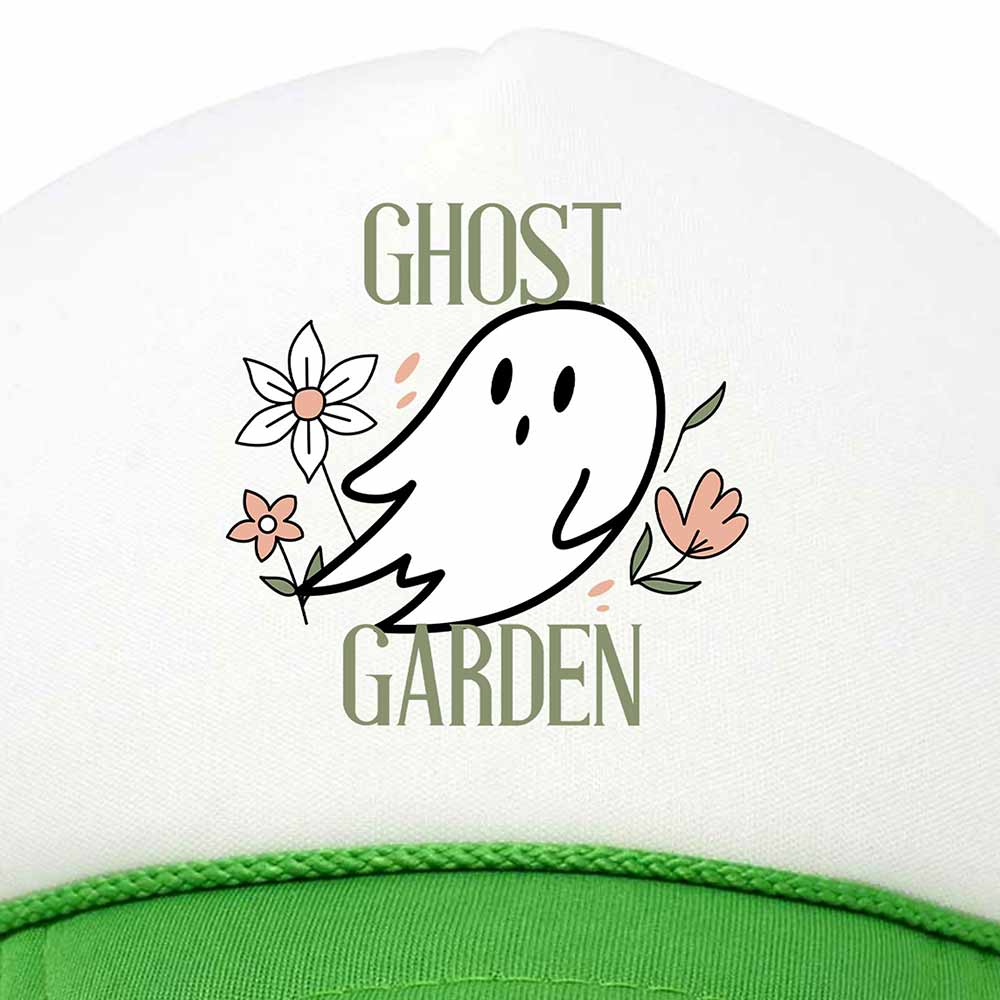 Dalix Ghost Garden Snapback Trucker Hat Women Floral Mesh Cap