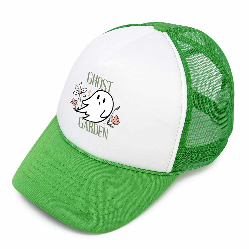 Dalix Ghost Garden Snapback Trucker Hat Women Floral Mesh Cap