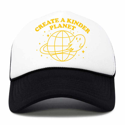 Dalix Kinder Planet Snapback Trucker Hat Women Floral Mesh Cap