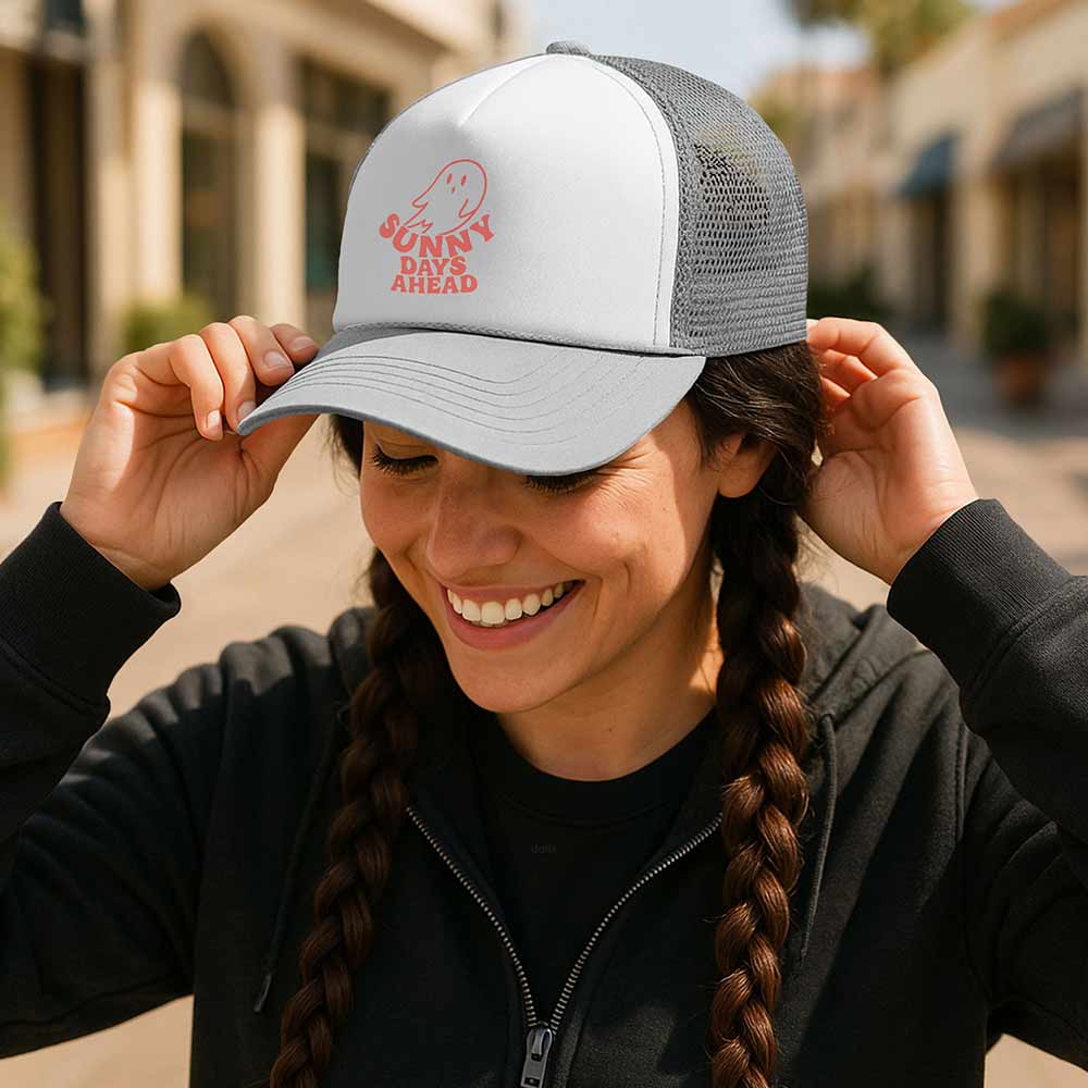 Dalix Sunny Days Snapback Trucker Hat Women Floral Mesh Cap