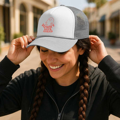 Dalix Sunny Days Snapback Trucker Hat Women Floral Mesh Cap