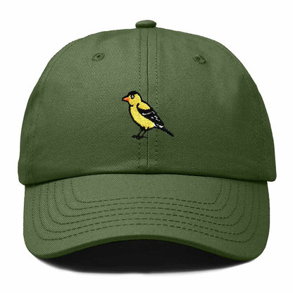 Dalix American Goldfinch Washington Embroidered Bird Cotton Baseball Cap Dad Hat Mens Womens Outdoor Summer in Olive