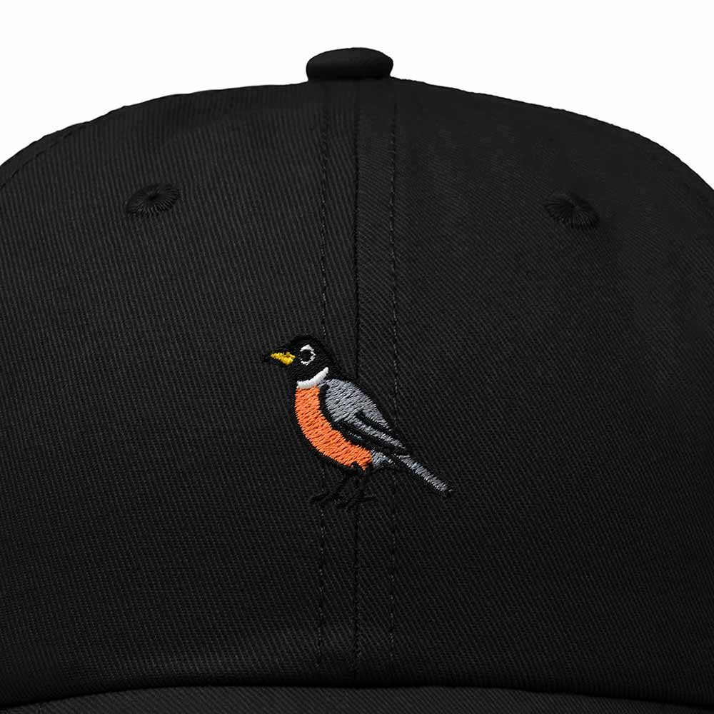 Dalix American Robin Connecticut Embroidered Bird Cotton Baseball Cap Dad Hat Mens Womens Outdoor Summer in Black
