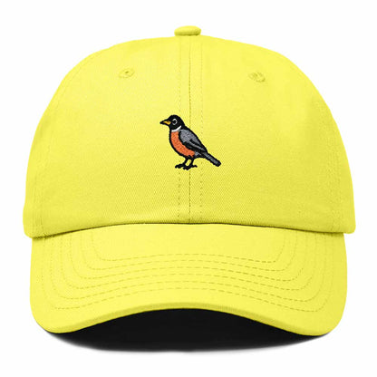 Dalix American Robin Connecticut Embroidered Bird Cotton Baseball Cap Dad Hat Mens Womens Outdoor Summer in Yellow