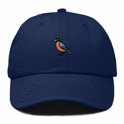 Dalix American Robin Michigan Embroidered Bird Cotton Baseball Cap Dad Hat Mens Womens Outdoor Summer in Navy Blue