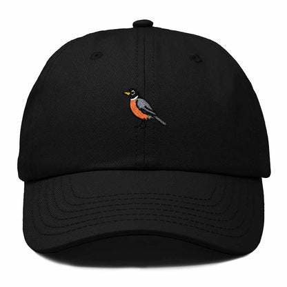 Dalix American Robin Wisconsin Embroidered Bird Cotton Baseball Cap Dad Hat Mens Womens Outdoor Summer in Black
