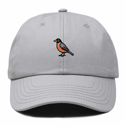 Dalix American Robin Wisconsin Embroidered Bird Cotton Baseball Cap Dad Hat Mens Womens Outdoor Summer in Gray