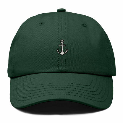 Dalix Anchor Nautical Embroidered Adjustable Cotton Twill Dad Hat for Women in Dark Green