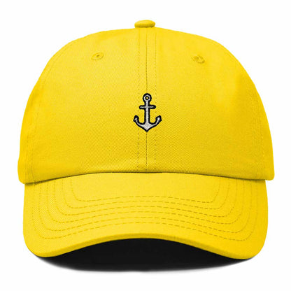 Dalix Anchor Nautical Embroidered Adjustable Cotton Twill Dad Hat for Women in Gold