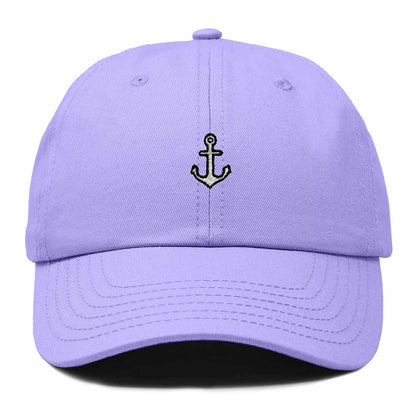 Dalix Anchor Nautical Embroidered Adjustable Cotton Twill Dad Hat for Women in Lavender
